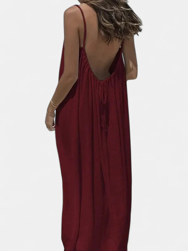 BRITTANY | Elegant Sleeveless Cami Lounge Dress