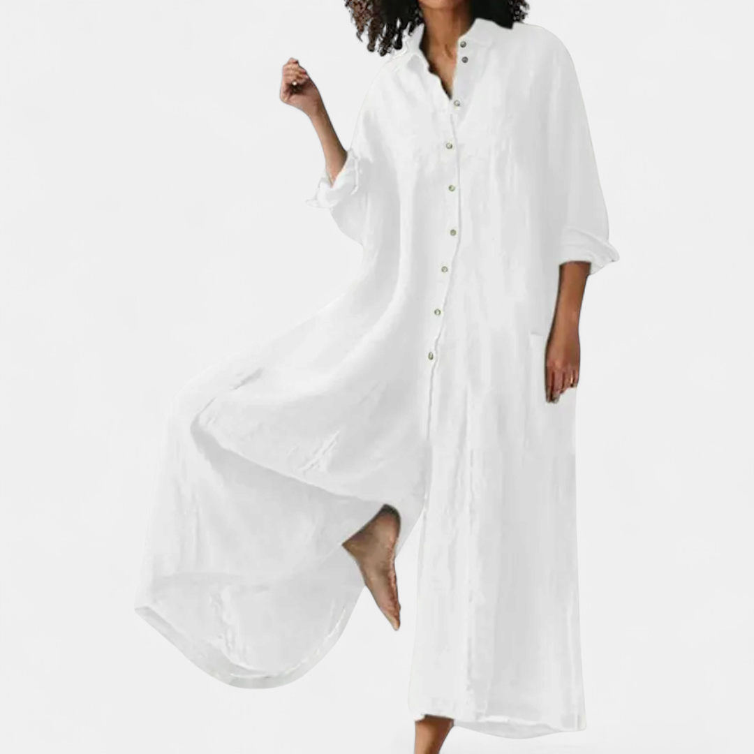 WYNNE | Relaxed Linen Wide-Leg Jumpsuit