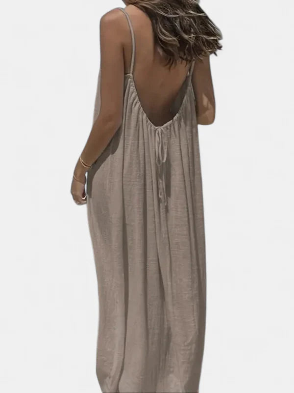 BRITTANY | Elegant Sleeveless Cami Lounge Dress