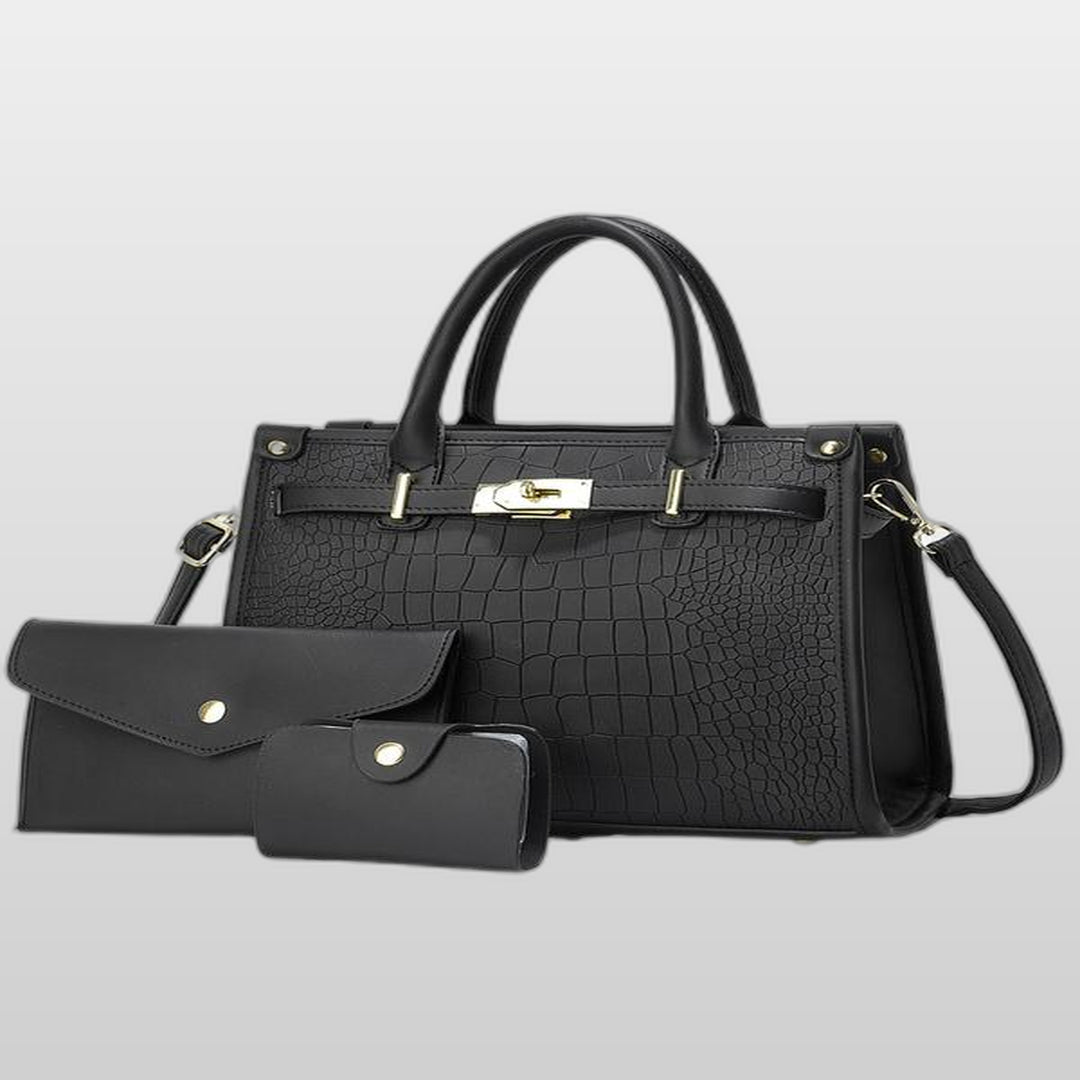 ALENOR | Crocodile Embossed Crossbody Handbag