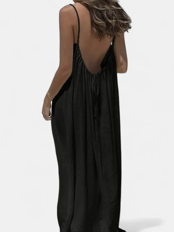 BRITTANY | Elegant Sleeveless Cami Lounge Dress