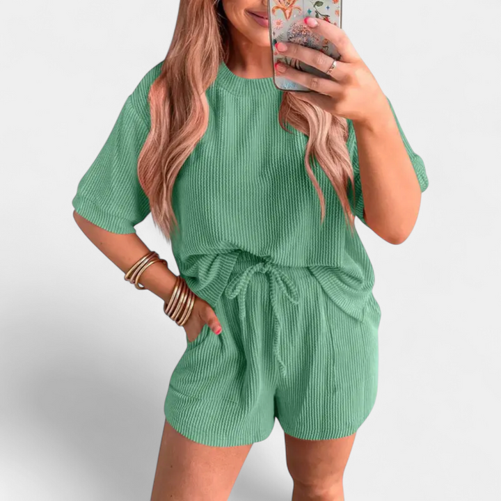 SUNNY | Wavy Print Lounge Two-Piece Set