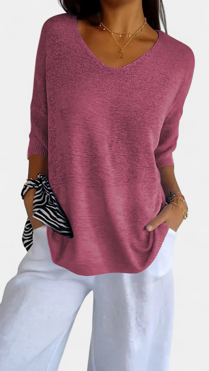 LAUREN | Casual V-Neck Top