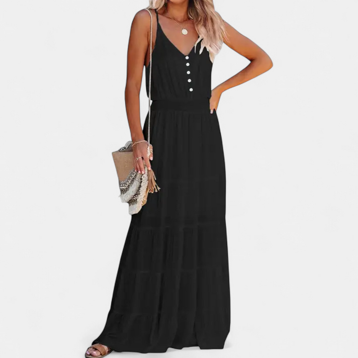LUANA | Sleeveless V-Neck Maxi Dress