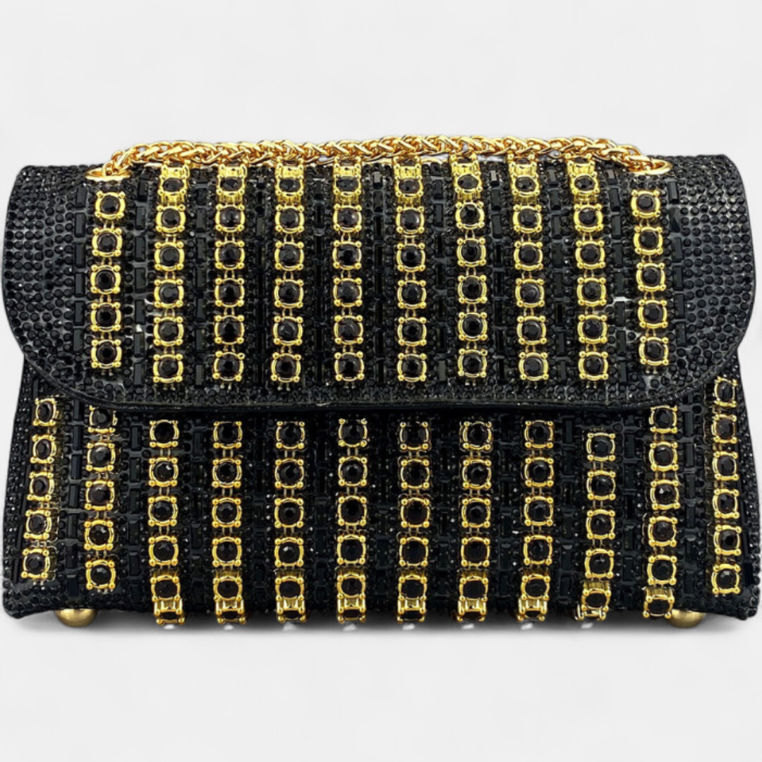 LAVIERA | Chic Chain Colored Diamond Shoulder Bag