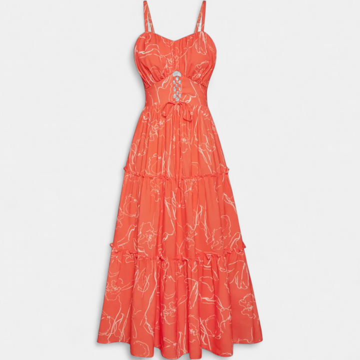WISTERIA | Boho Hollowed Waist Maxi Dress