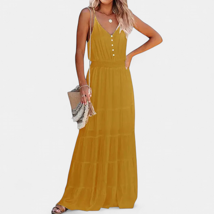 LUANA | Sleeveless V-Neck Maxi Dress