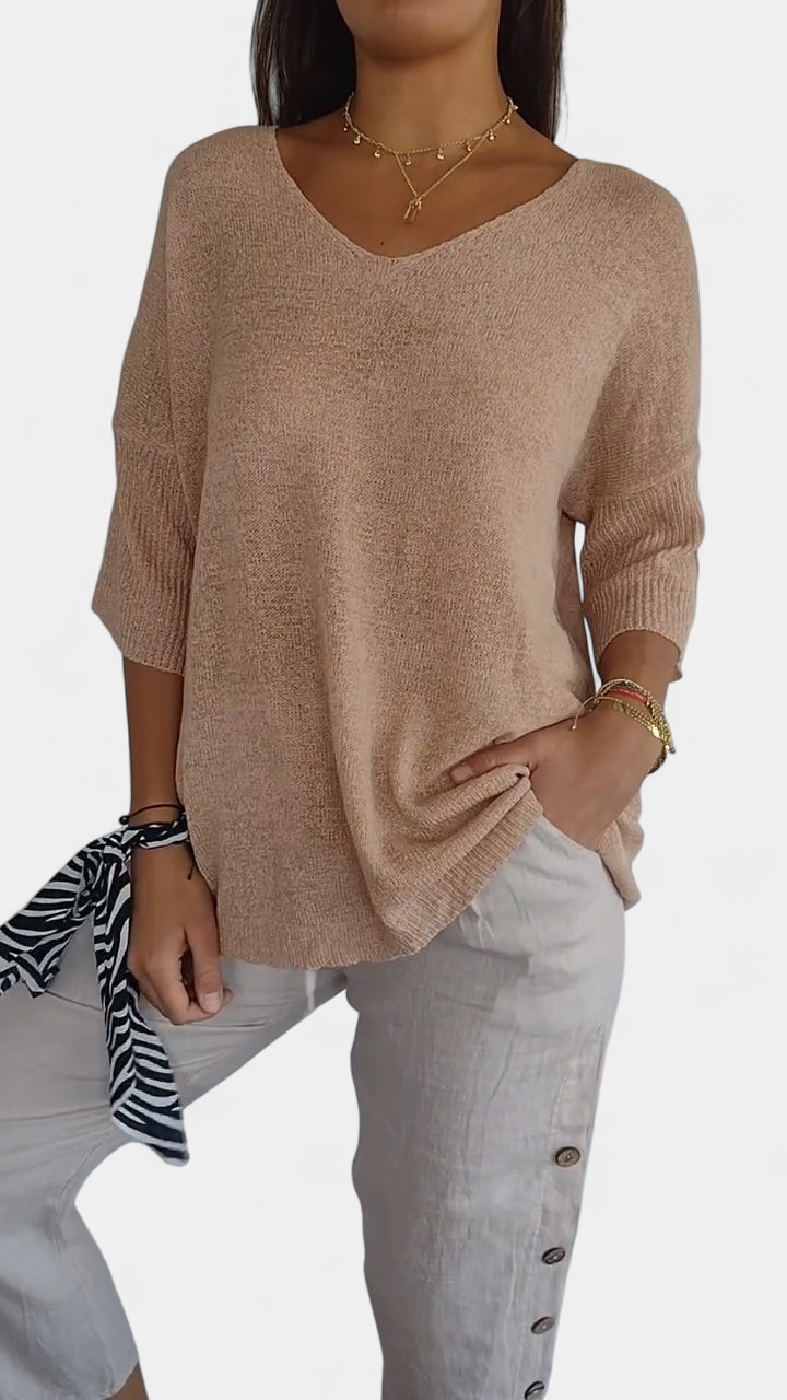 LAUREN | Casual V-Neck Top