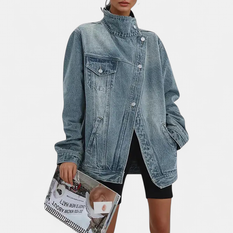 SARAH | Street Style Trendy Asymmetric Button Jacket
