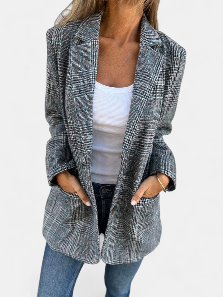 LUCINDA | Classic Plaid Winter Blazer